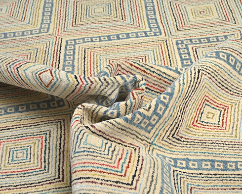 9x12 Zeigler Multicolor Afghan Hand Knotted Wool Area Rug